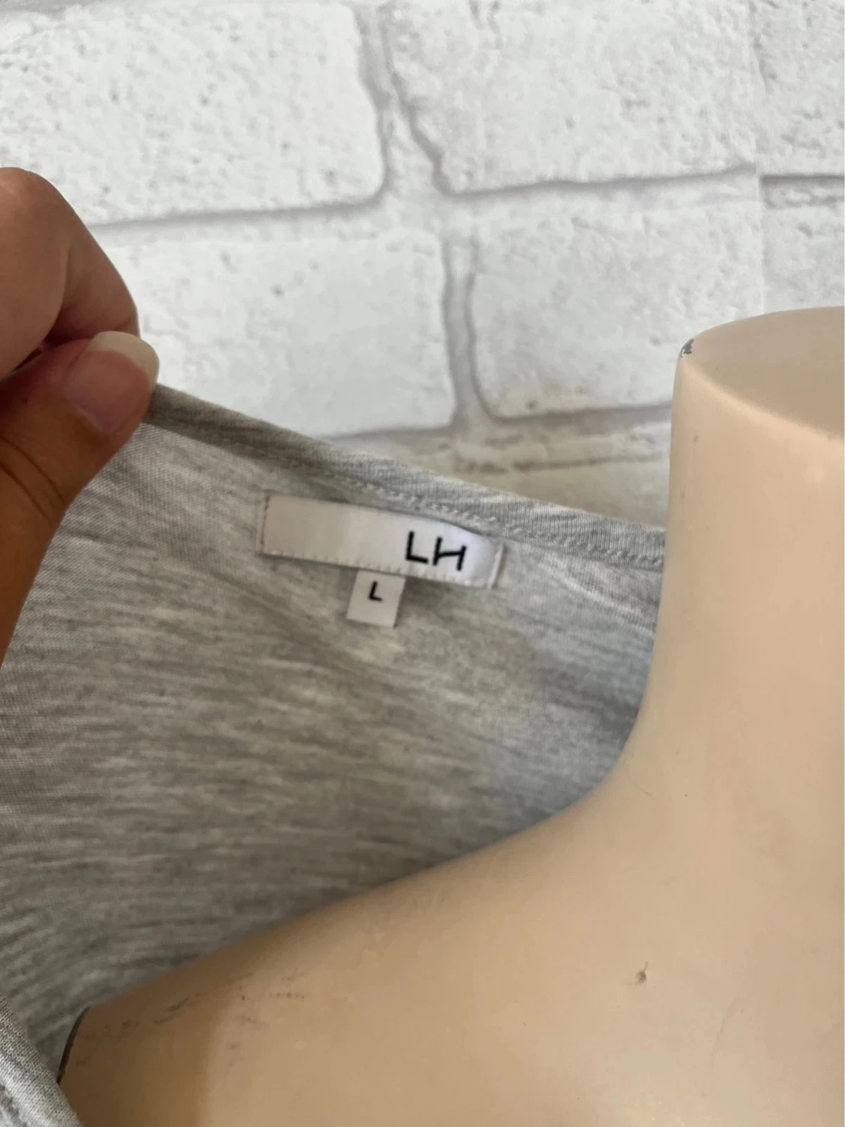 Grijze geborstelde tanktop – Maat 40 – La Halle – photo 3